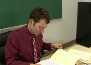 Sexy gays screwing asses in the classroom