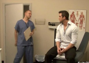 Hot well-pleased gets ass inspected by doctor