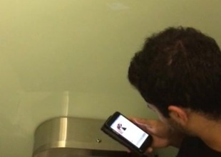 Str8 eavesdrop men in public toilet