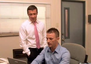 Gorgeous joyous gets ass banged in the office segment